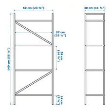 ДРАГЕТ Стеллаж, светло-серый ИКЕА, IKEA, фото 3
