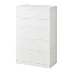 Комод с 5 ящиками СКОНЕВИК белый ИКЕА, IKEA, фото 2