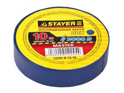 Изолента ПВХ Stayer Master (синяя, 5000 В, 15мм х 10м) - фото 1 - id-p55136364