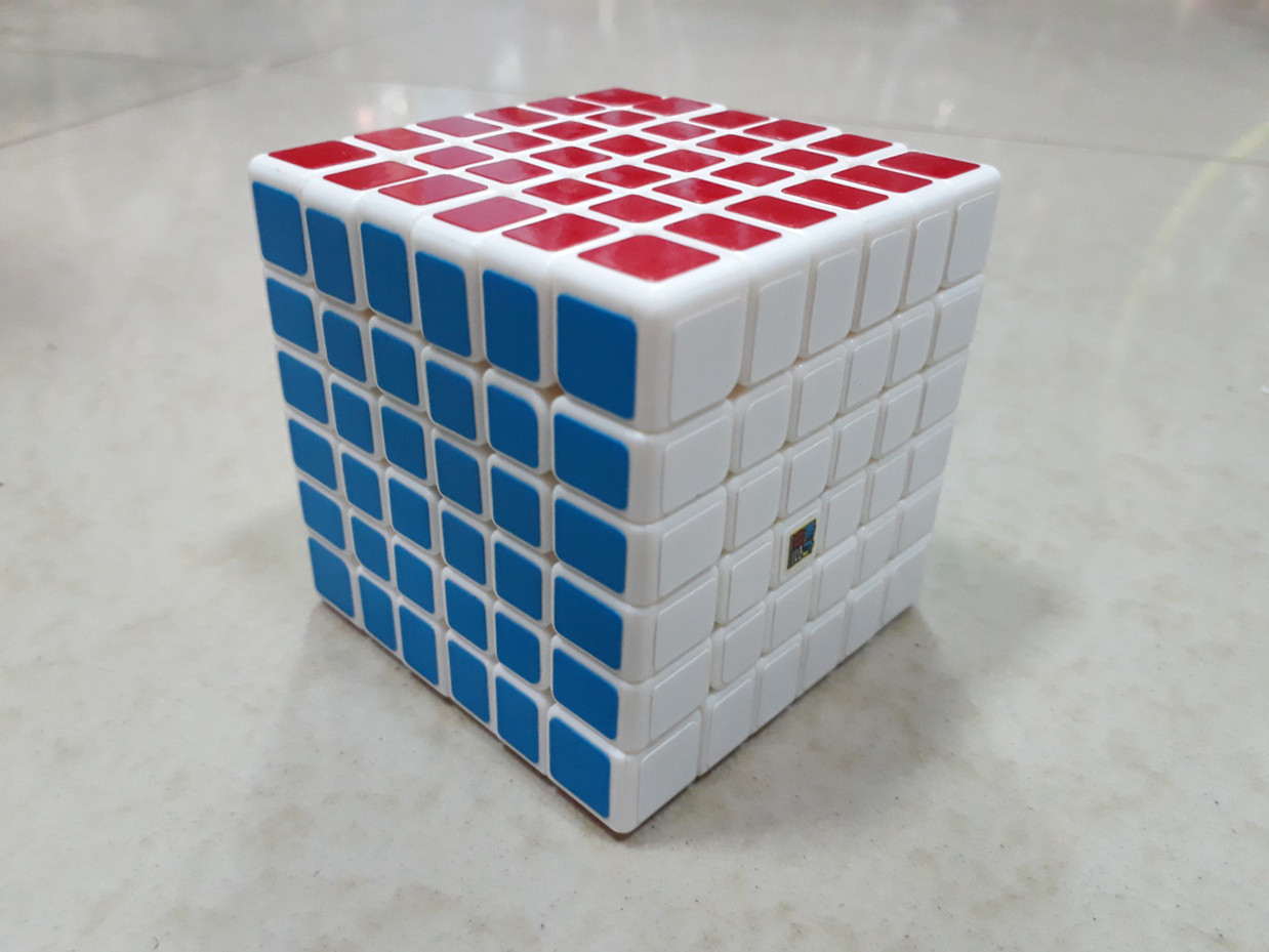 Кубик Рубика 6 на 6 Moyu в белом пластике. РассРОЧка. Kaspi RED.