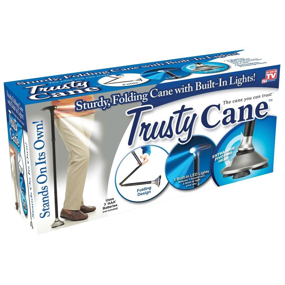 Складная трость с фонариком Trusty Cane (Трасти Кейн)