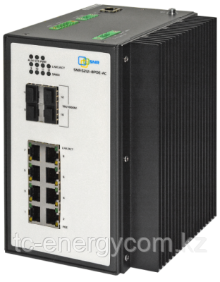 Управляемый промышленный POE коммутатор уровня 2 SNR-S212i-8POE-AC