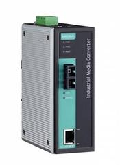 Медиаконвертер Ethernet 10/100BaseTX в 100BaseFX (одномодовое оптоволокно) в металлическом корпусе MOXA
