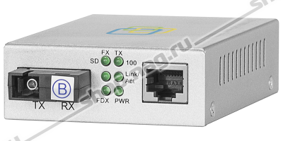 Медиаконвертер 10/100-Base-T / 100Base-FX, Tx/Rx: 1550/1310нм, V2 - фото 1 - id-p55150992
