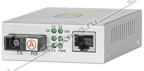 Медиаконвертер 10/100-Base-T / 100Base-FX, Tx/Rx: 1310/1550нм, V2