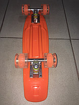 Оранжевый Пенни Борд (Penny Board) с ярким дизайном (пластборд), фото 3