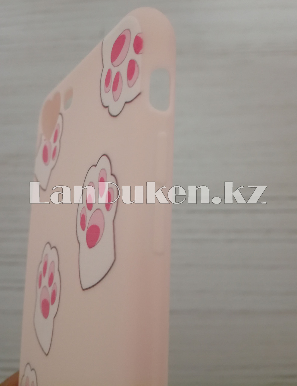 Чехол для смартфона гелевый IPHONE 7P/8P розовый кошачьи лапки - фото 3 - id-p55133443