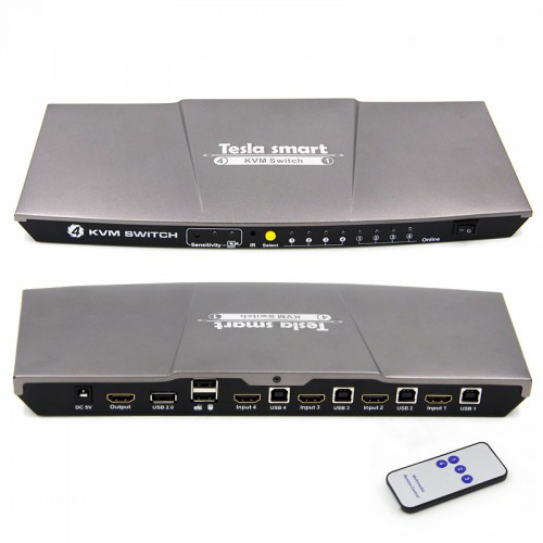 KVM Switch HDMI+USB 4 port (HKS0401A20) Tesla Smart