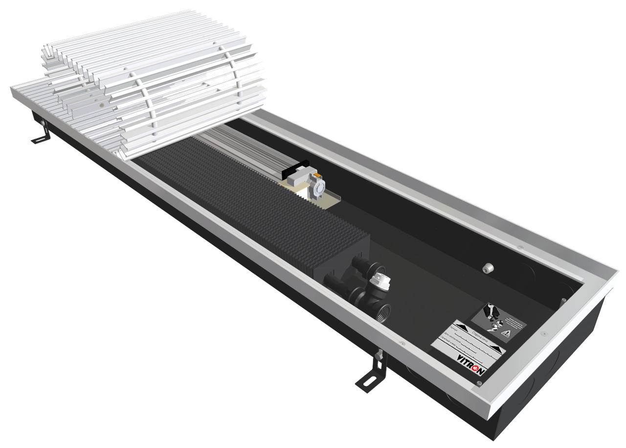 Конвекторы, встраиваемые в пол с принудительной конвекцией VITRON