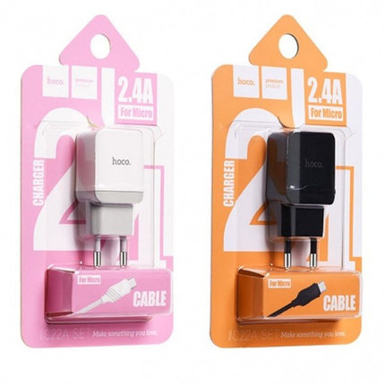 Зарядное устройство Hoco C22 2.4A Micro USB, фото 2
