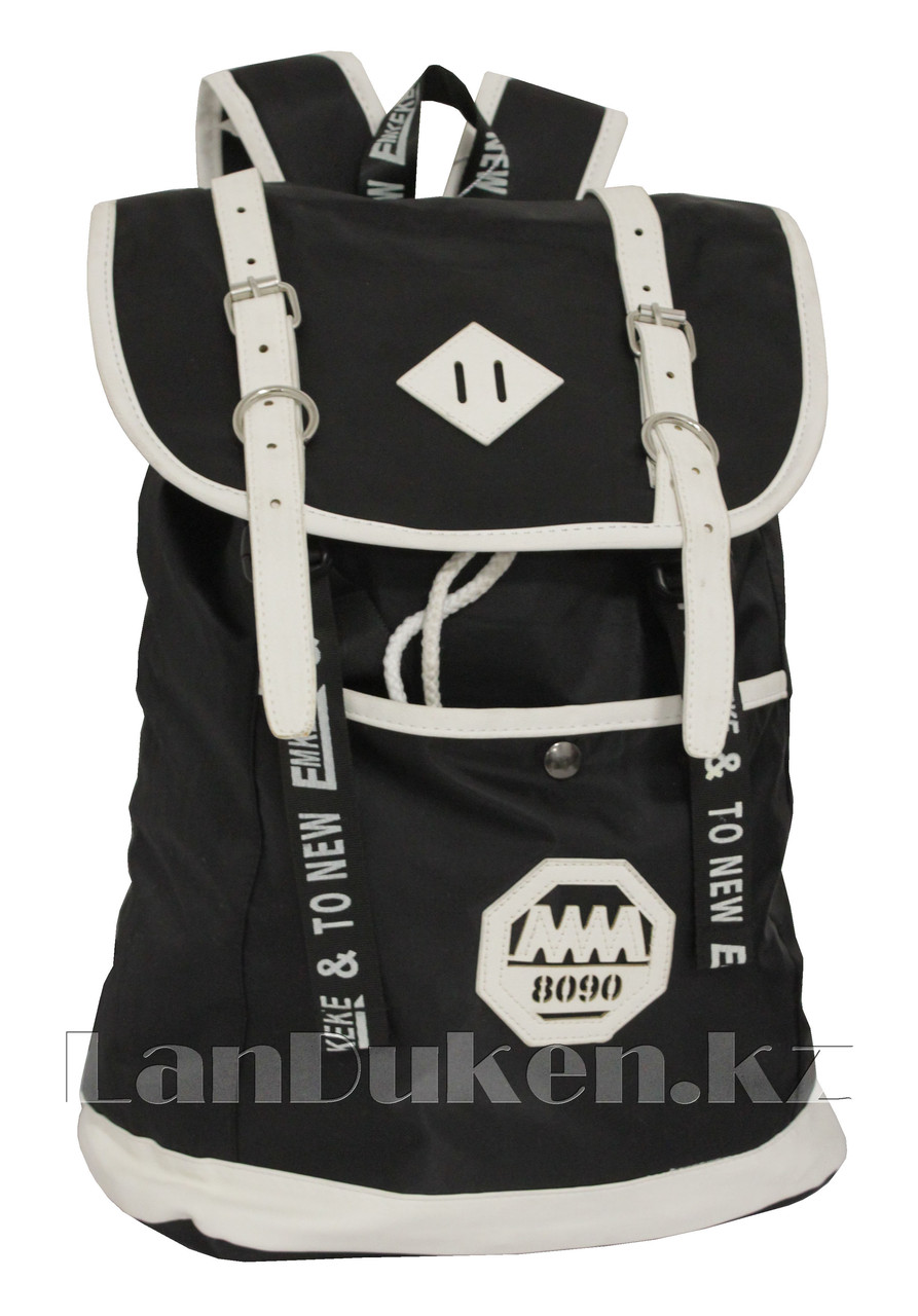 Универсальный школьный рюкзак с ромбиком 8090 черный - фото 1 - id-p54819265