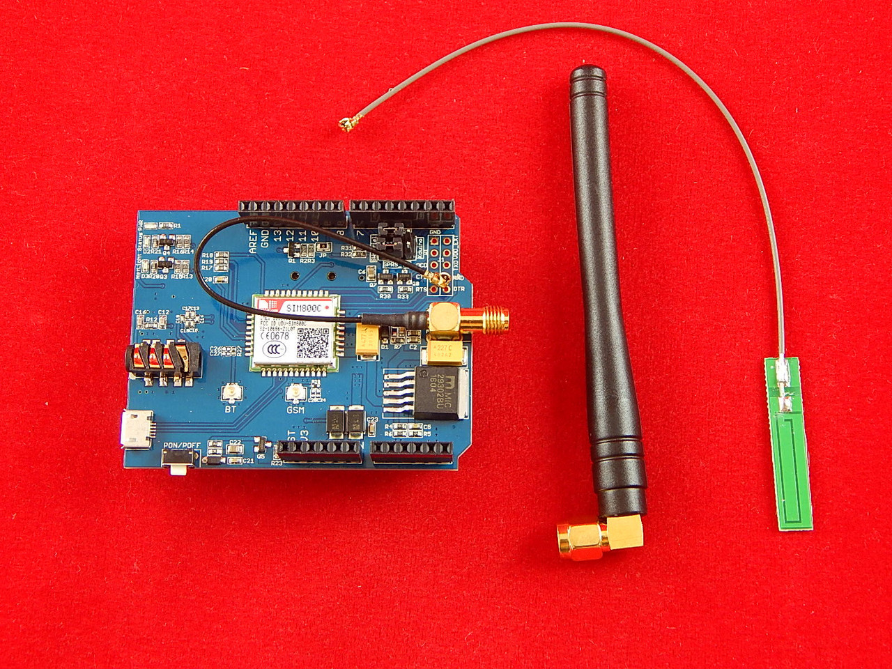 Шилд GSM/GPRS + Bluetooth модуль Elecrow на SIM800С - фото 1 - id-p55215439
