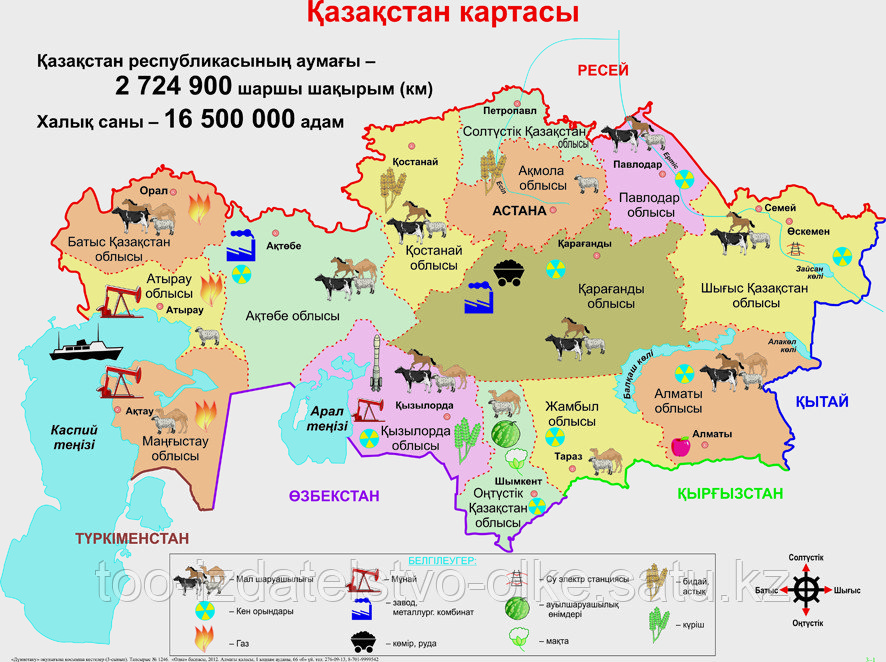 Дүниетанудан кестелер 3-сынып. Ф-(42*60)см, 20 дана, түрлі түсті бояуда. - фото 1 - id-p55224175