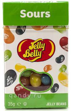 Jelly Belly sours кислые фрукты 35гр  х 24шт (карт.пачка)