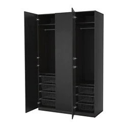 Гардероб ПАКС черно-коричневый Нексус ИКЕА, IKEA, фото 2