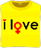 Футболка unisex с принтом «I love woman»