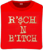 Футболка unisex с принтом «Rich N Bitch»