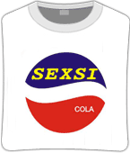 Футболка unisex с принтом «Sexi cola»