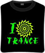 Футболка unisex с принтом «I love trance»