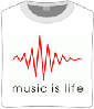 Футболка unisex с принтом «Music is life»