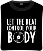 Футболка unisex с принтом «Let the beat control»