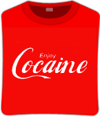 Футболка unisex с принтом «Enjoy Cocaine», фото 1