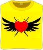 Футболка unisex с принтом «Сердце с крыльями»