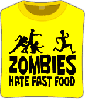 Футболка unisex с принтом «Zombies-hate-fast-food»