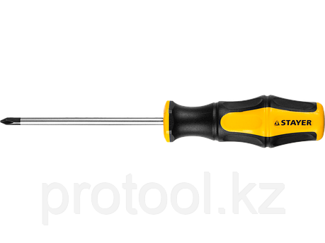 Отвертка STAYER "MASTER" "HERCULES", Сr-V, противоскользящая рукоятка, PH2x150мм, фото 2