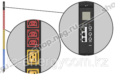 Контролируемый блок розеток Tesla Power серии BASIC, 36 розеток C13, 9 розеток C19, вход IEC60309 16A(3P+N+E) - фото 1 - id-p55250626