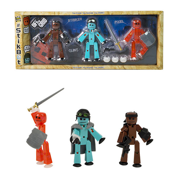 Stikbot Стикбот 3 фигурки Stikbot Off the Grid, Striker