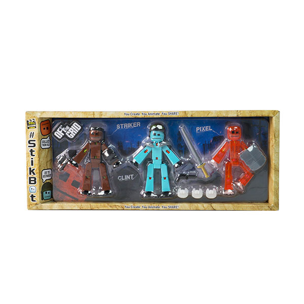 Stikbot Стикбот 3 фигурки Stikbot Off the Grid, Striker