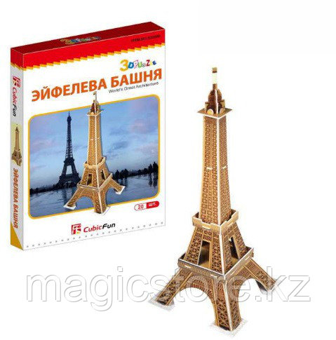 3D Puzzle LingLeSi Eiffel Tower, 20pcs Пазл Эйфелева башня, 20 деталей