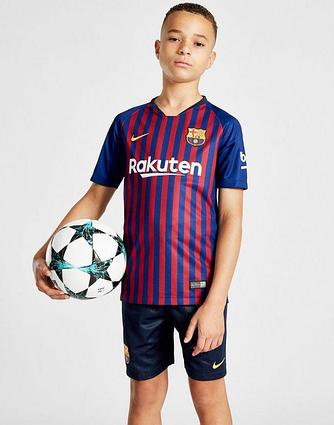 Барселона форма детская 2018/19 домашняя (майка+шорты)
