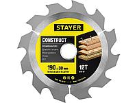 Пильный диск "Construct line" для древесины с гвоздями, 230x30, 16Т, STAYER