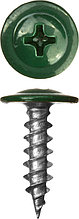 Саморезы ПШМ для листового металла, 25 х 4.2 мм, 400 шт, RAL-6005 зеленый насыщенный, ЗУБР