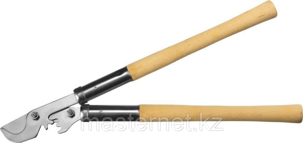 Сучкорез РОСТОК с зубчатым усилителем и деревянными ручками, 550мм - фото 1 - id-p55324796