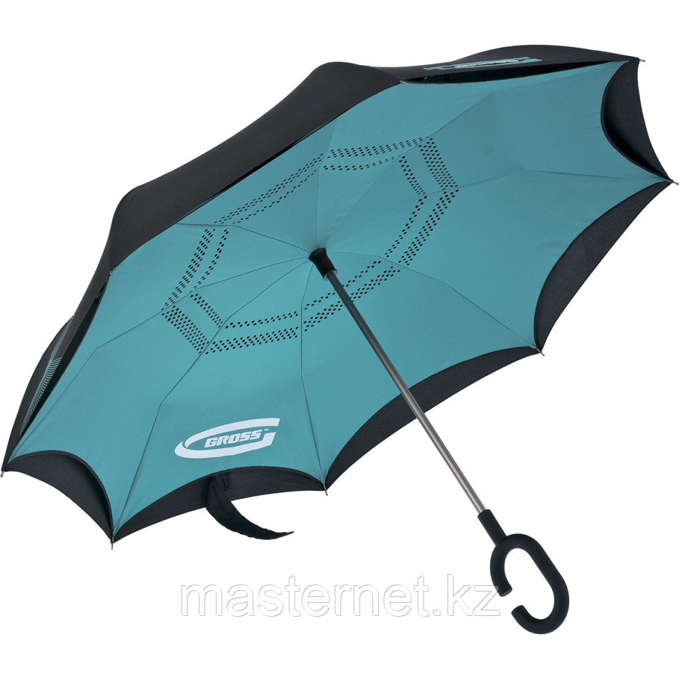 Зонт-трость обратного сложения, эргономичная рукоятка с покрытием Soft Touch// Gross