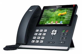 IP телефон Yealink SIP-T48S, цветной сенсорный экран,16 SIP аккаунтов, BLF, PoE, GigE, без БП