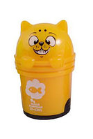Точилка с ластиком котик в корзинке 2 в 1 в ассортименте Желтый
