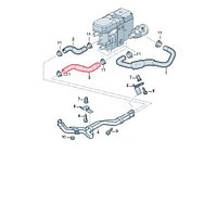 Патрубок водяной подогрева двигателя Т5