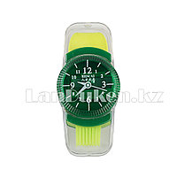 Точилка с ластиком и щеткой Часы 3 в 1 в ассортименте зеленый