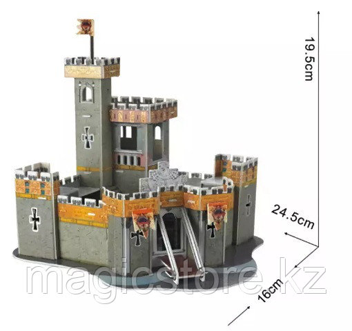 3D Puzzle LingLeSi Fantasy Castle, 37pcs Пазл Замок, 37 деталей