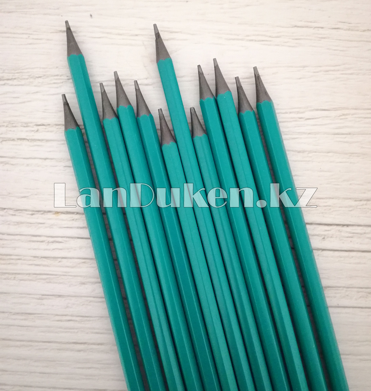 Простые карандаши с ластиком 12 штук в упаковке (HB) - фото 5 - id-p55338239
