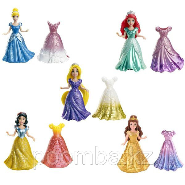Disney Princess Мини-кукла Принцесса Disney с платьем, в ассортименте