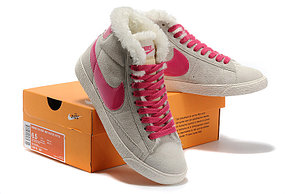 женские кроссовки Nike Air Max зима серо-розовые, фото 2