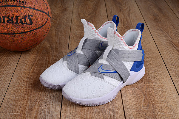 Lebron soldier 12 white and blue best sale