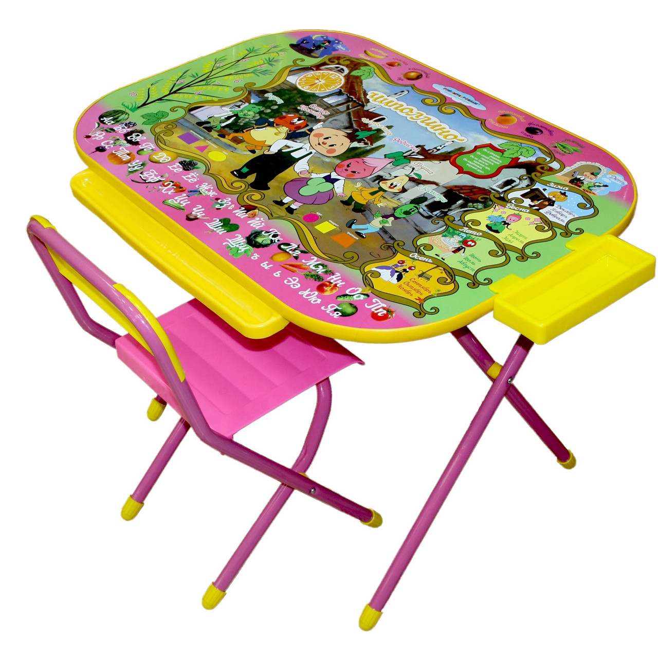 Набор мебели стол+стул Дэми "№у3-04/1", (Всезнайка,"Чиполлино" розовый) - фото 1 - id-p55393090