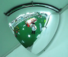 Зеркало купольное, 1/4 сферы угловое