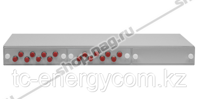 Кросс оптический 19" (ШКОС) укомплектованный на 16 FC портов (комплект с розетками)